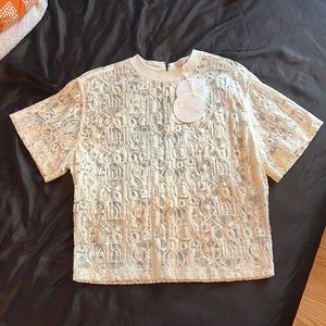 FINAL PRICE: NWT Chloe Lace Logo Top